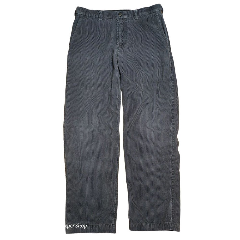 Vintage Haggar Mens Pants 34"x32" Blue/Gray Corduroy Straight Leg Flat Front - Picture 6 of 7